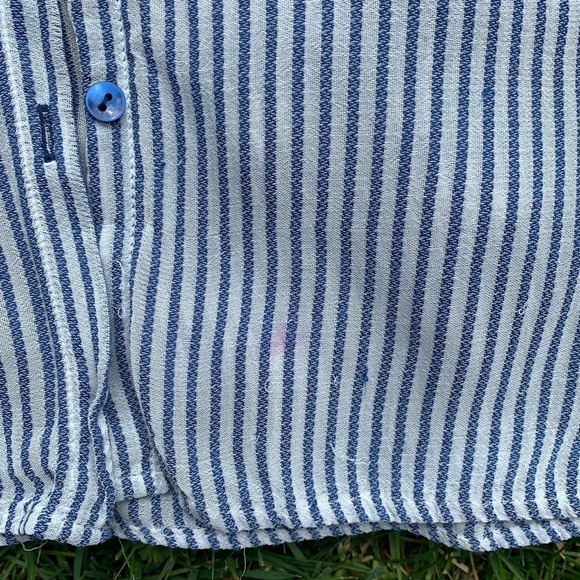 Zara relaxed striped button up blouse M - Picture 3 of 4